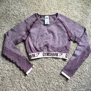 Purple GymShark flex long sleeve top